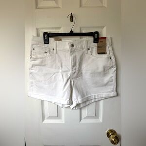 Levi's Women's White Mid-Length Denim Shorts Size 32 New with Tags